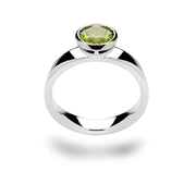 Sterling sølv Ring blank, peridot 1,30ct
