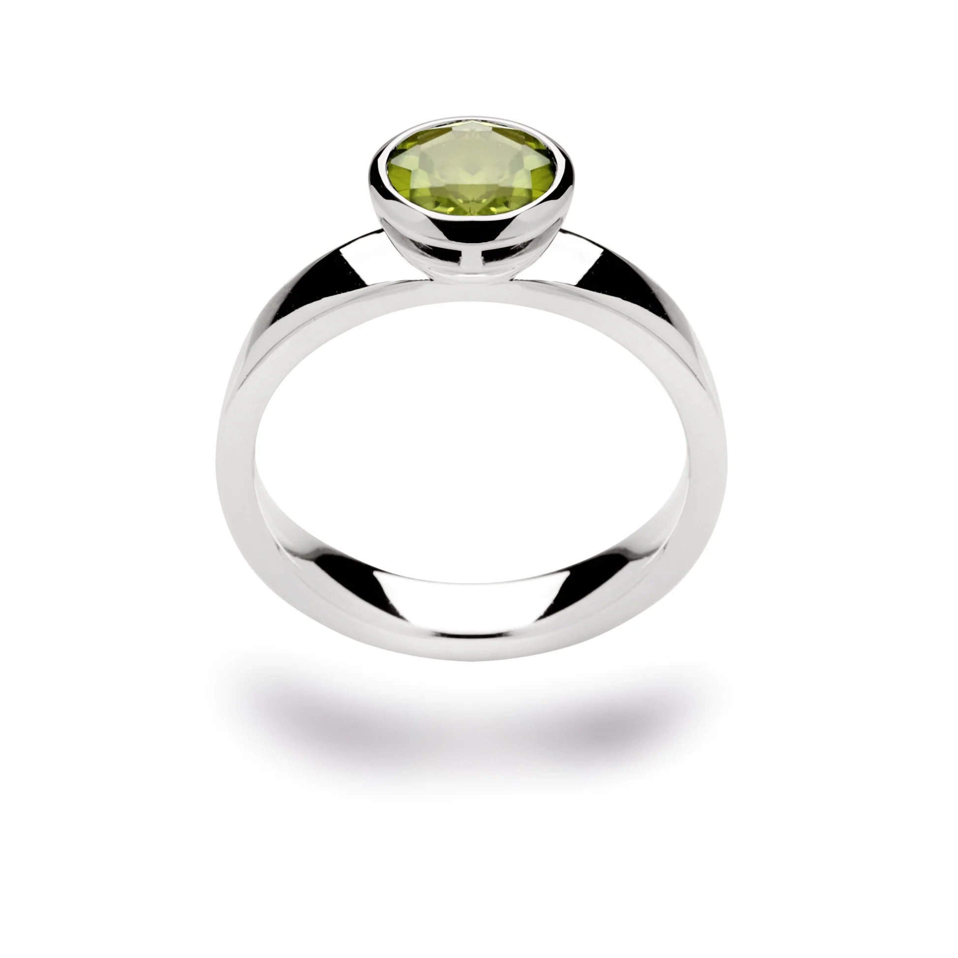 Sterling sølv Ring blank, peridot 1,30ct