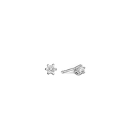 RHOD. SØLV ØRESTIK M/SY.ZIRCONIA 3,5MM