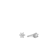 RHOD. SØLV ØRESTIK M/SY.ZIRCONIA 4,5MM