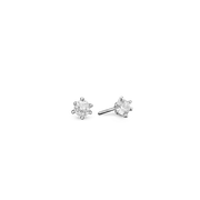 RHOD. SØLV ØRESTIK M/SY.ZIRCONIA 5MM