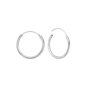 RHOD. SØLV CREOL 19MM, TRÅD 1,5 MM M/VIP