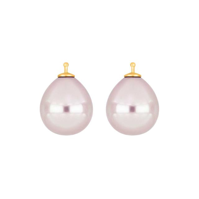 Mallorca perle dråbe farve11 m/fg sølv - par