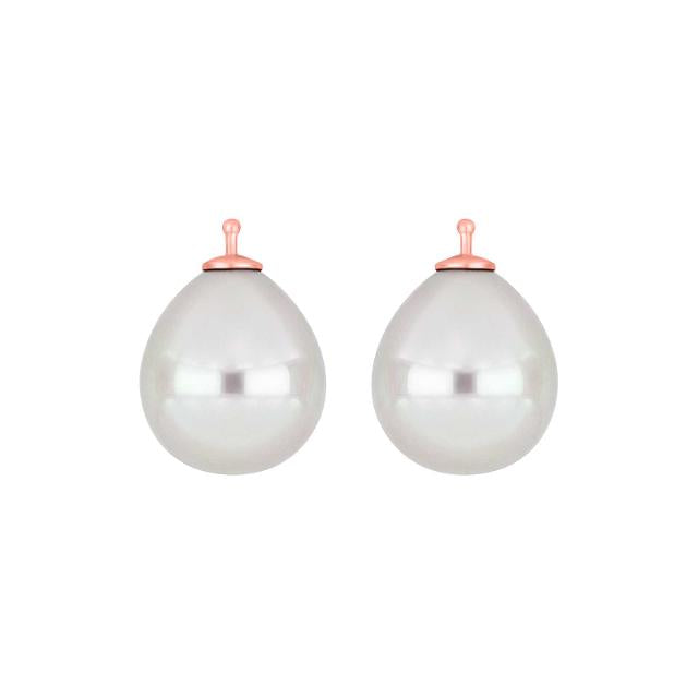 Mallorca perle dråbe farve07 m/rfg sølv - par