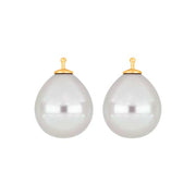 Mallorca perle dråbe farve07 m/fg sølv - par