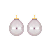 Mallorca perle dråbe farve11 m/fg sølv - par