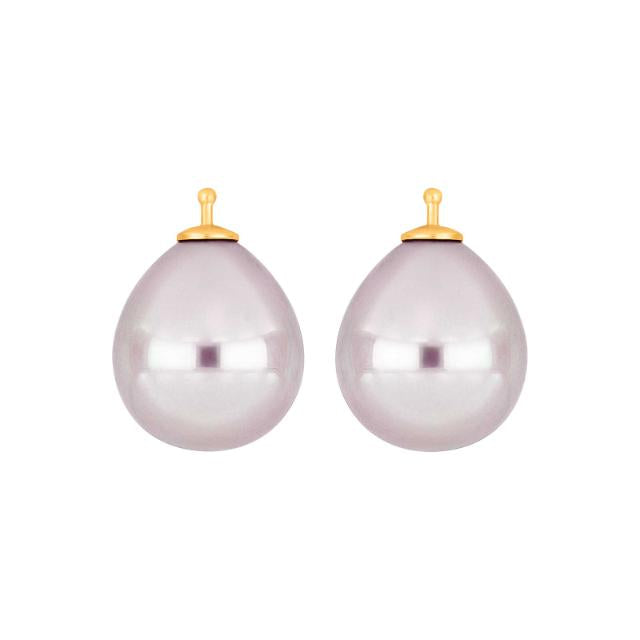 Mallorca perle dråbe farve11 m/fg sølv - par