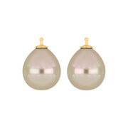 Mallorca perle dråbe farve73 m/fg sølv - par