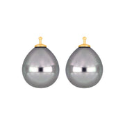 Mallorca perle dråbe farve93 m/fg sølv - par