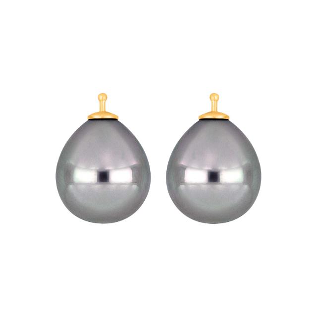 Mallorca perle dråbe farve93 m/fg sølv - par