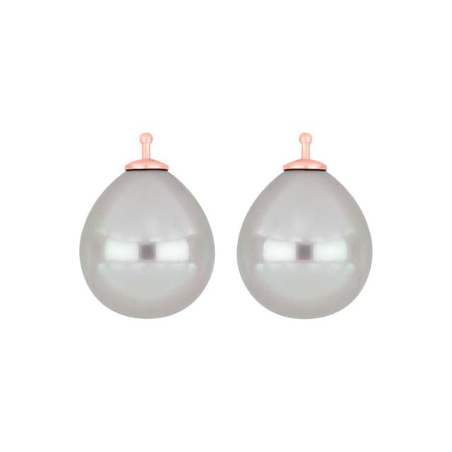 Mallorca perle dråbe farve07 m/rfg sølv - par