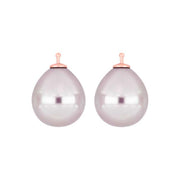 Mallorca perle dråbe farve11 m/rfg sølv - par