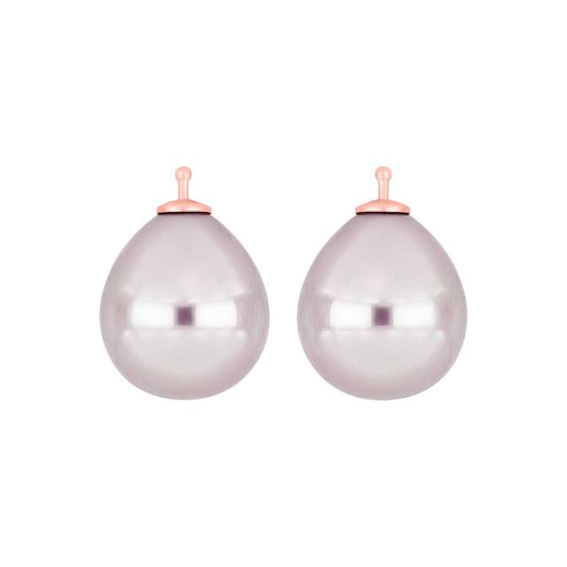 Mallorca perle dråbe farve11 m/rfg sølv - par