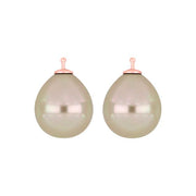 Mallorca perle dråbe farve73 m/rfg sølv - par