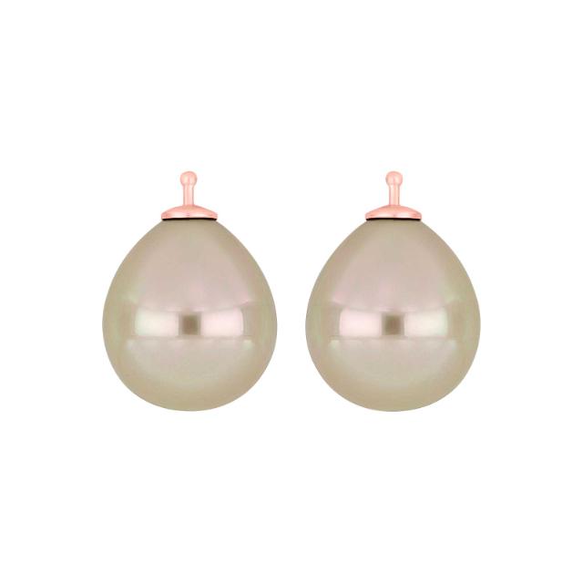 Mallorca perle dråbe farve73 m/rfg sølv - par