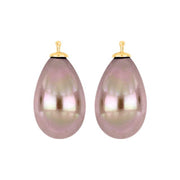 Mallorca perle dråbe farve13 m/fg sølv - par