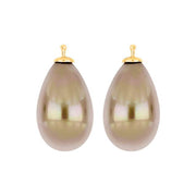 Mallorca perle dråbe farve73 m/fg sølv - par