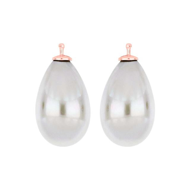 Mallorca perle dråbe farve07 m/rfg sølv - par