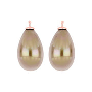 Mallorca perle dråbe farve73 m/rfg sølv - par