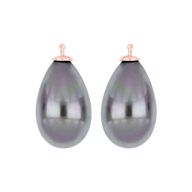 Mallorca perle dråbe farve93 m/rfg sølv - par