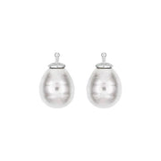 Mallorca perle barok farve07 m/rh sølv - par