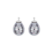 Mallorca perle barok farve93 m/rh sølv - par