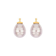 Mallorca perle barok farve11 m/fg sølv - par