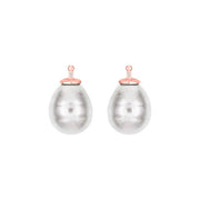 Mallorca perle barok farve07 m/rfg sølv - par