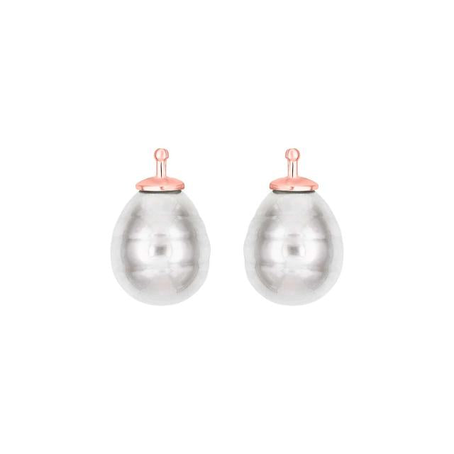 Mallorca perle barok farve07 m/rfg sølv - par