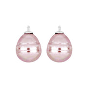 Mallorca perle barok farve13 m/rh sølv - par
