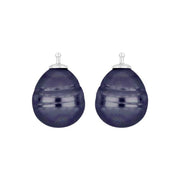 Mallorca perle barok farve13 m/rh sølv - par
