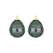 Mallorca perle barok farve13 m/rh sølv - par
