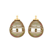 Mallorca perle barok farve13 m/rh sølv - par
