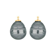 Mallorca perle barok farve13 m/rh sølv - par
