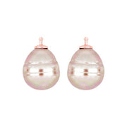 Mallorca perle barok farve13 m/rh sølv - par
