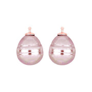 Mallorca perle barok farve13 m/rh sølv - par
