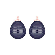 Mallorca perle barok farve13 m/rh sølv - par
