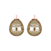 Mallorca perle barok farve13 m/rh sølv - par
