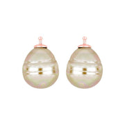 Mallorca perle barok farve13 m/rh sølv - par
