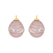 Mallorca perle barok farve13 m/rh sølv - par
