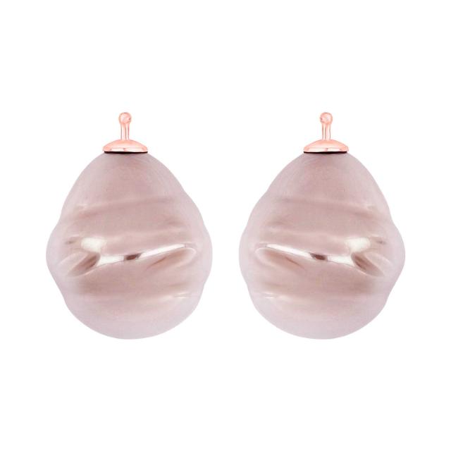 Mallorca perle barok farve13 m/rfg sølv - par