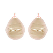 Mallorca perle barok farve73 m/rfg sølv - par