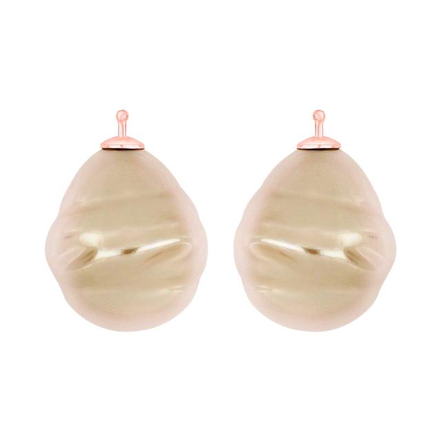 Mallorca perle barok farve73 m/rfg sølv - par