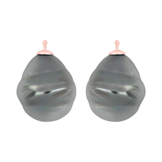 Mallorca perle barok farve93 m/rfg sølv - par