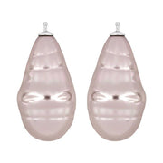 Mallorca perle barok farve13 m/rh sølv - par