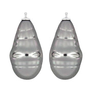 Mallorca perle barok farve93 m/rh sølv - par