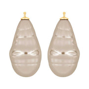 Mallorca perle barok farve73 m/fg sølv - par