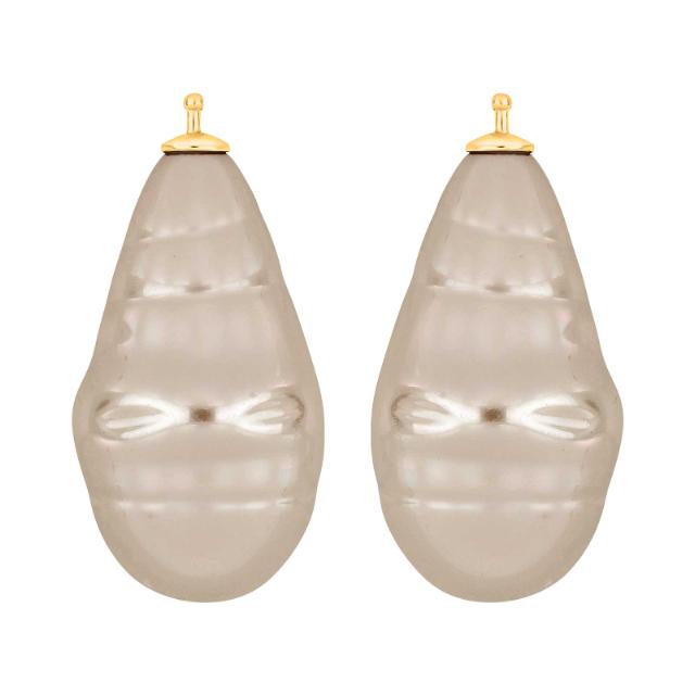 Mallorca perle barok farve73 m/fg sølv - par