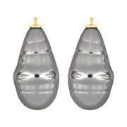 Mallorca perle barok farve93 m/fg sølv - par