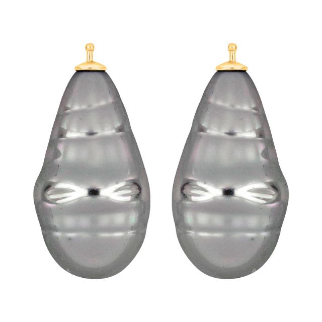 Mallorca perle barok farve93 m/fg sølv - par